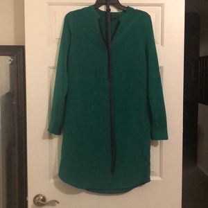 Long sleeve green dress
